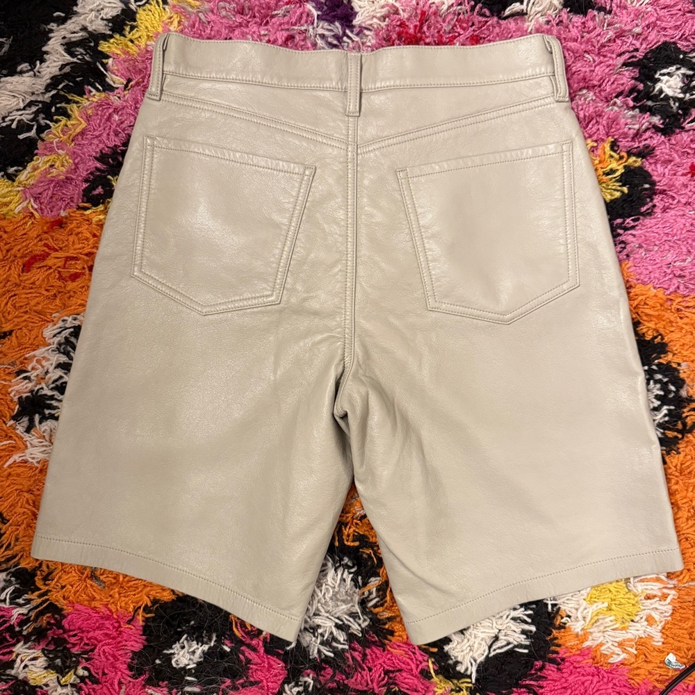 Agolde Recycled Leather Bermuda Shorts - Picture 7 of 7